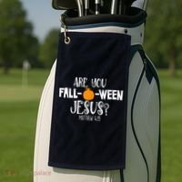 Are You Falloween Jesus Halloween Golf Towel thumb 2