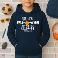Are You Falloween Jesus Halloween Kids Hoodie thumb 2