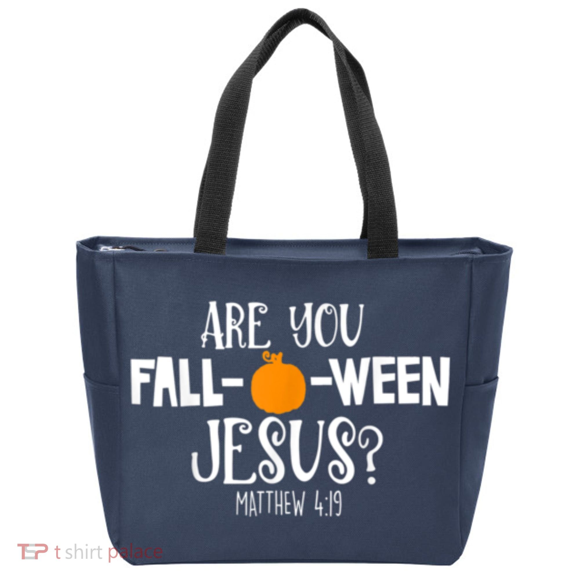 Are You Falloween Jesus Halloween Tote Bag