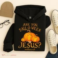 Are You Fall O Ween Jesus Christian Halloween Pumpkin Hoodie thumb 4