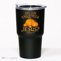 Are You Fall O Ween Jesus Christian Halloween Pumpkin Tumbler thumb 0
