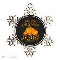 Are You Fall O Ween Jesus Christian Halloween Pumpkin Ornament thumb 0