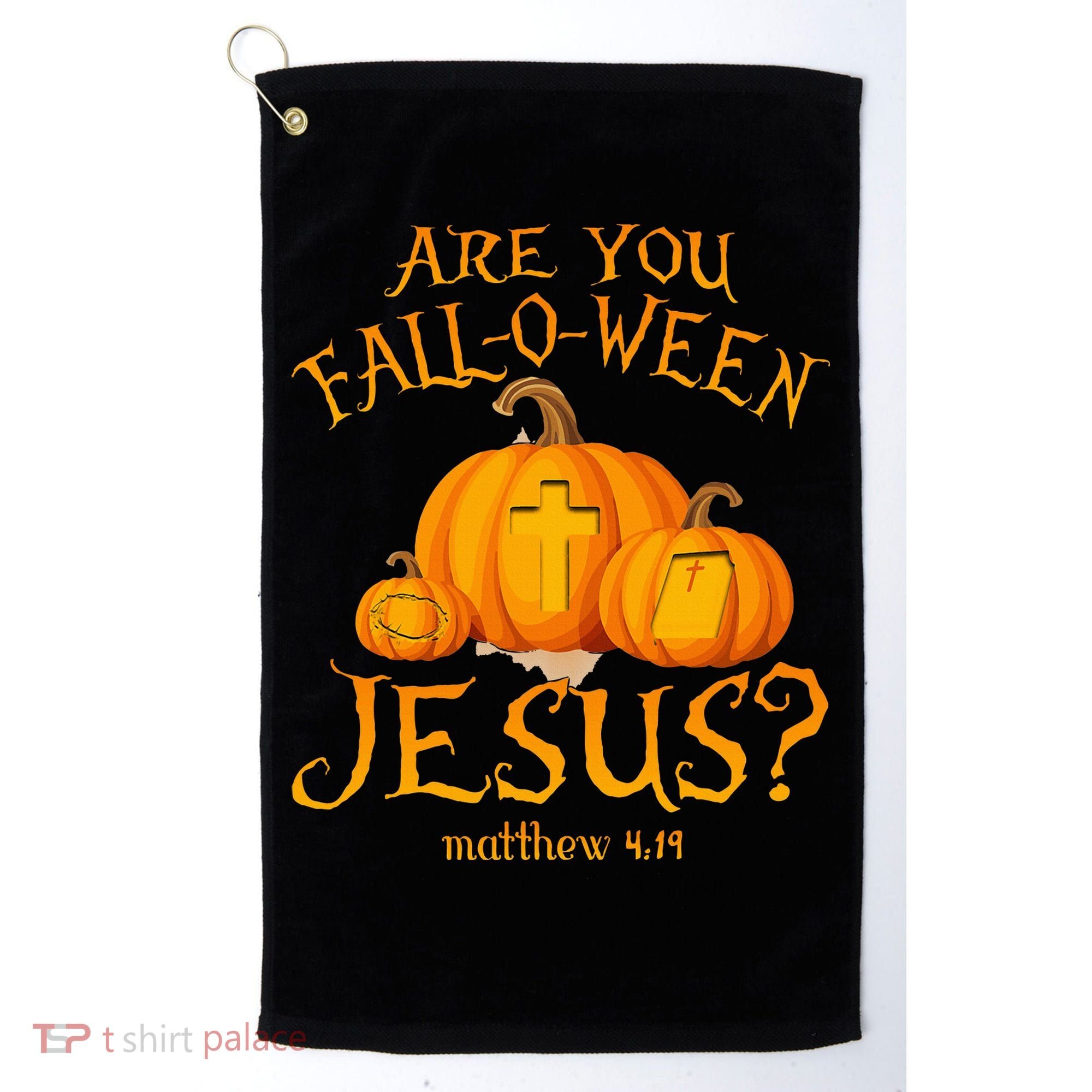 Are You Fall O Ween Jesus Christian Halloween Pumpkin Golf Towel