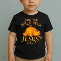 Are You Fall O Ween Jesus Christian Halloween Pumpkin Toddler T-Shirt thumb 2