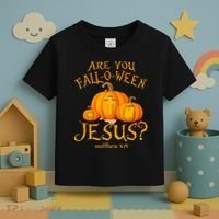 Are You Fall O Ween Jesus Christian Halloween Pumpkin Toddler T-Shirt thumb 3