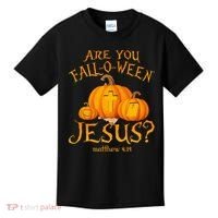 Are You Fall O Ween Jesus Christian Halloween Pumpkin Kids T-Shirt thumb 0
