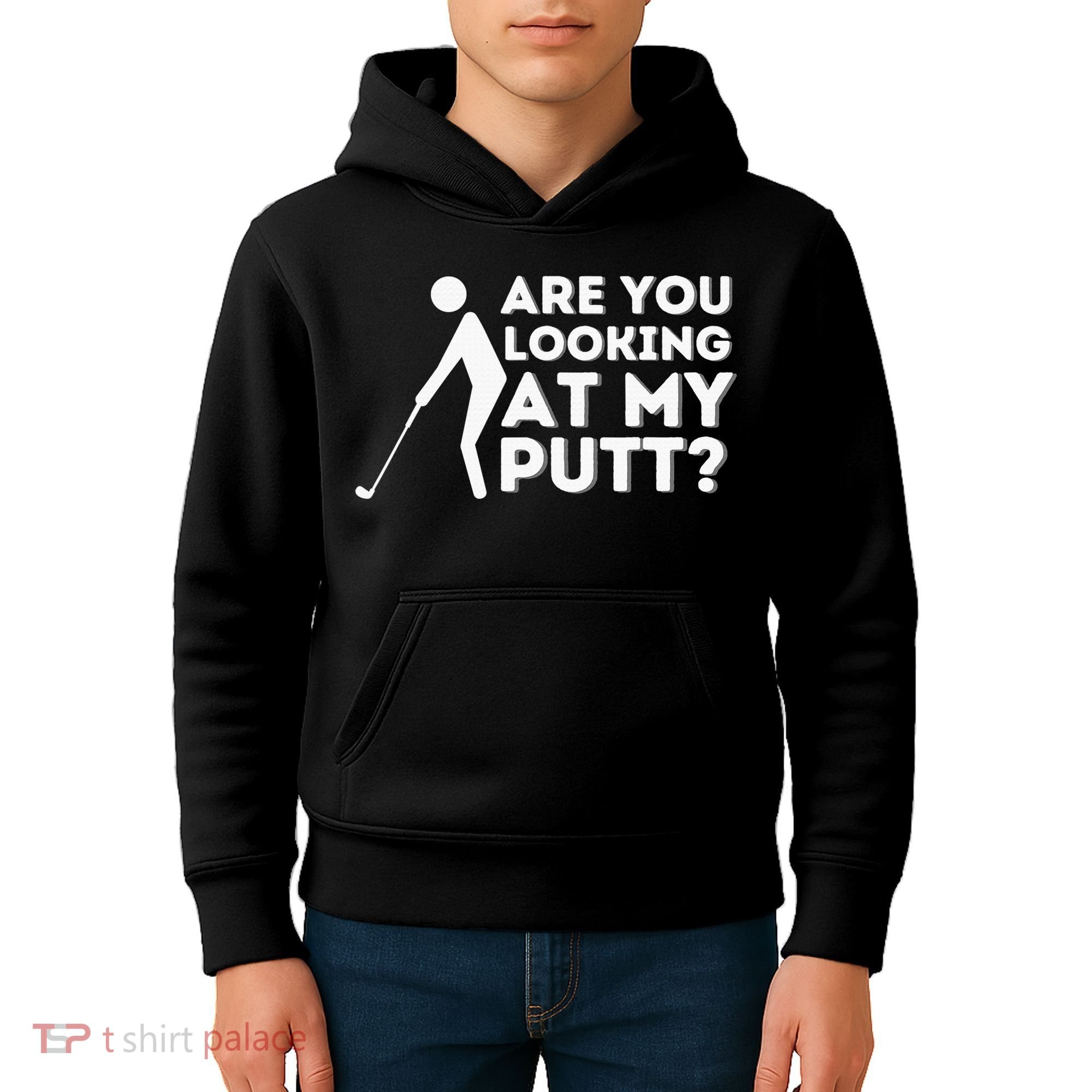 Are You Looking At My Putt Golf Lover Gift Kids Hoodie