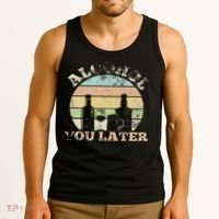 Alcohol You Later Funny Drinking Pun Tank Top thumb 3