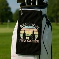 Alcohol You Later Funny Drinking Pun Golf Towel thumb 2