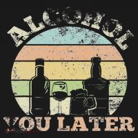 Alcohol You Later Funny Drinking Pun Visor thumb 3