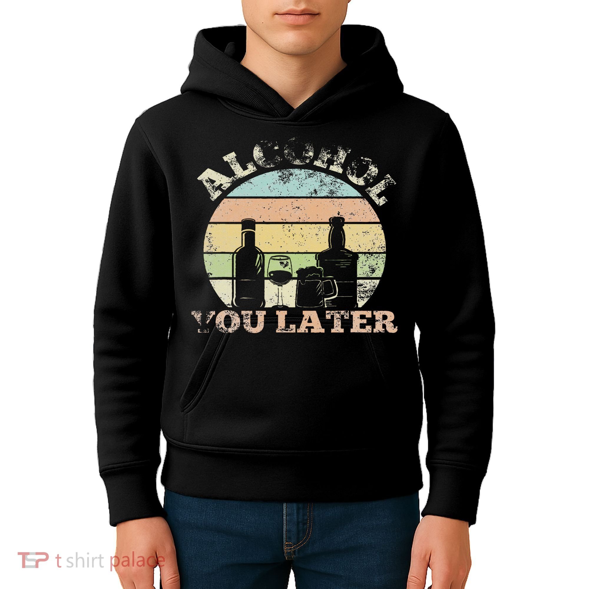 Alcohol You Later Funny Drinking Pun Kids Hoodie