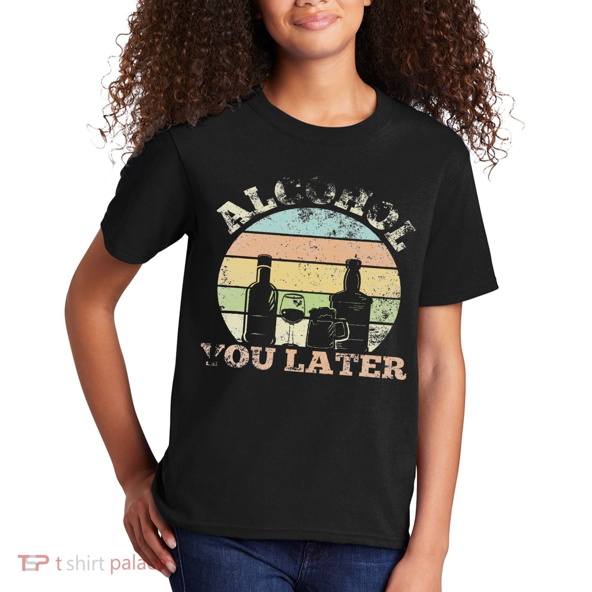 Alcohol You Later Funny Drinking Pun Kids T-Shirt