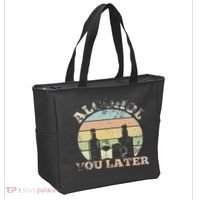 Alcohol You Later Funny Drinking Pun Tote Bag thumb 2
