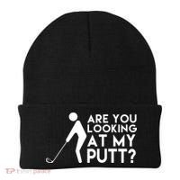 Are You Looking At My Putt Golf Lover Funny Beanie thumb 0