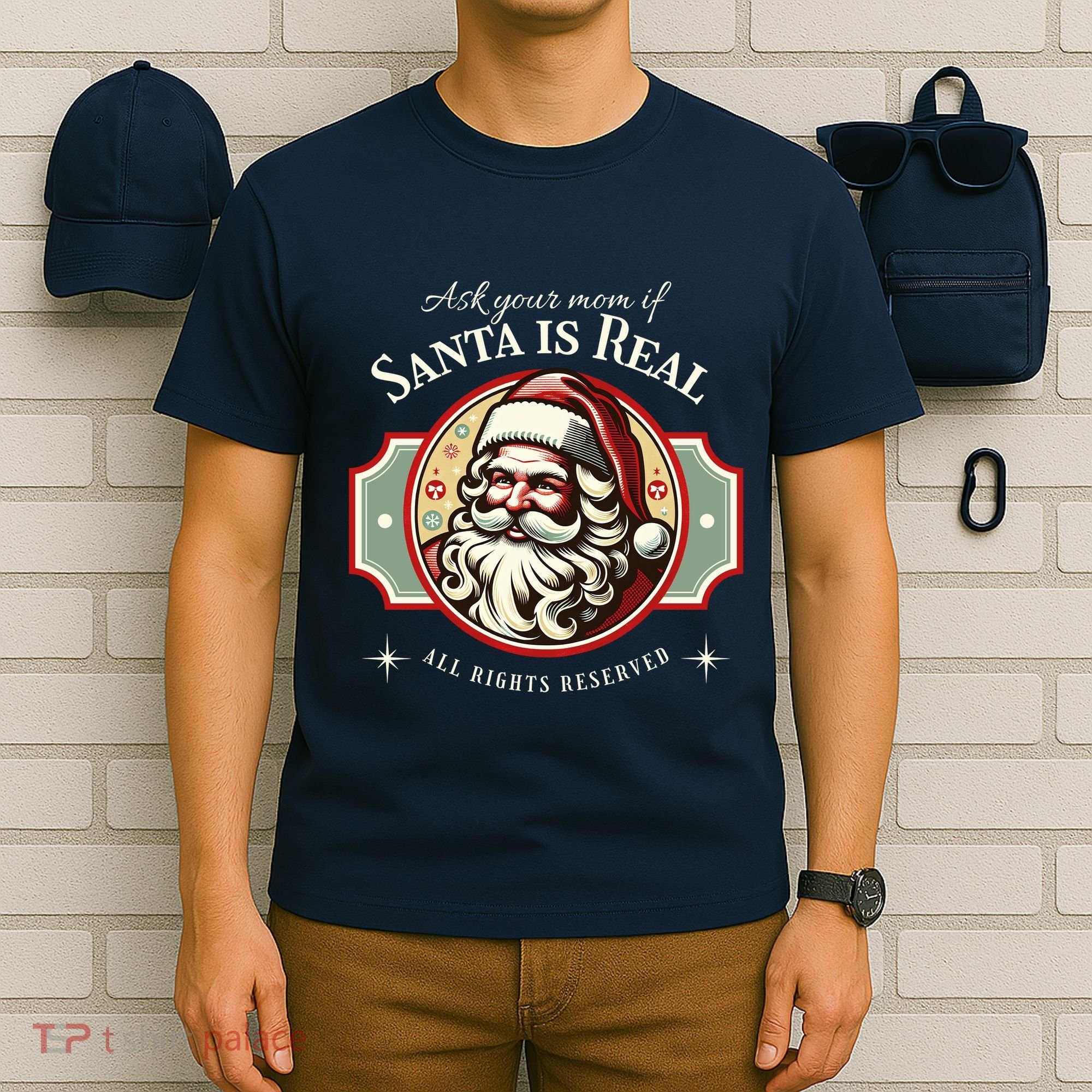 Ask Your Mom If Santa Is Real Vintage T-Shirt