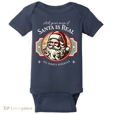 Ask Your Mom If Santa Is Real Vintage Baby Bodysuit