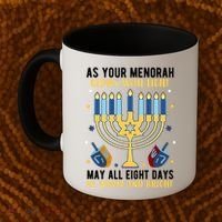As Your Menorah Glows With Light May All Eight Days Be Warm And Bright Coffee Mug thumb 2
