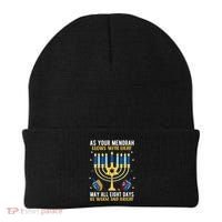 As Your Menorah Glows With Light May All Eight Days Be Warm And Bright Beanie thumb 0