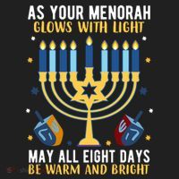 As Your Menorah Glows With Light May All Eight Days Be Warm And Bright Beanie thumb 2