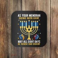 As Your Menorah Glows With Light May All Eight Days Be Warm And Bright Coaster thumb 0