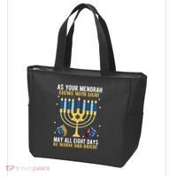 As Your Menorah Glows With Light May All Eight Days Be Warm And Bright Tote Bag thumb 3