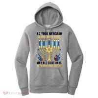 As Your Menorah Glows With Light May All Eight Days Be Warm And Bright Women's Hoodie thumb 0