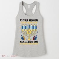 As Your Menorah Glows With Light May All Eight Days Be Warm And Bright Women's Tank Top thumb 0