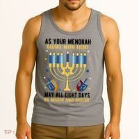 As Your Menorah Glows With Light May All Eight Days Be Warm And Bright Tank Top thumb 3