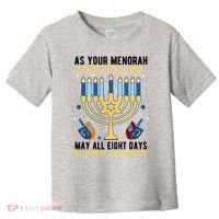 As Your Menorah Glows With Light May All Eight Days Be Warm And Bright Toddler T-Shirt thumb 0
