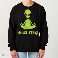 Alien Yoga Meditation Namaste Gift Women's Sweatshirt thumb 0