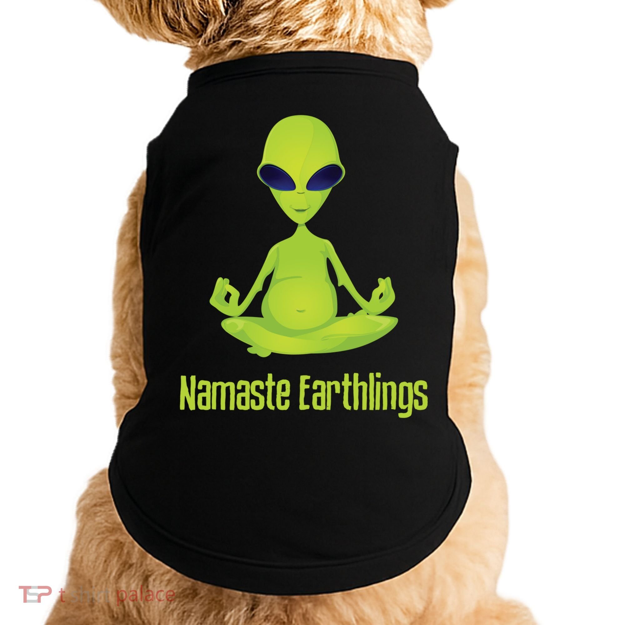 Alien Yoga Meditation Namaste Gift Doggie Tank