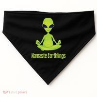 Alien Yoga Meditation Namaste Gift USA-Made Doggie Bandana thumb 0