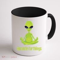 Alien Yoga Meditation Namaste Gift Coffee Mug thumb 1