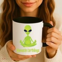 Alien Yoga Meditation Namaste Gift Coffee Mug thumb 3