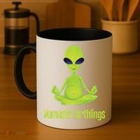 Alien Yoga Meditation Namaste Gift Coffee Mug thumb 4