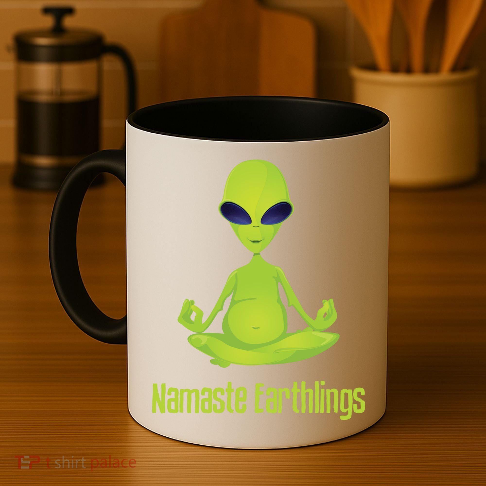 Alien Yoga Meditation Namaste Gift Coffee Mug