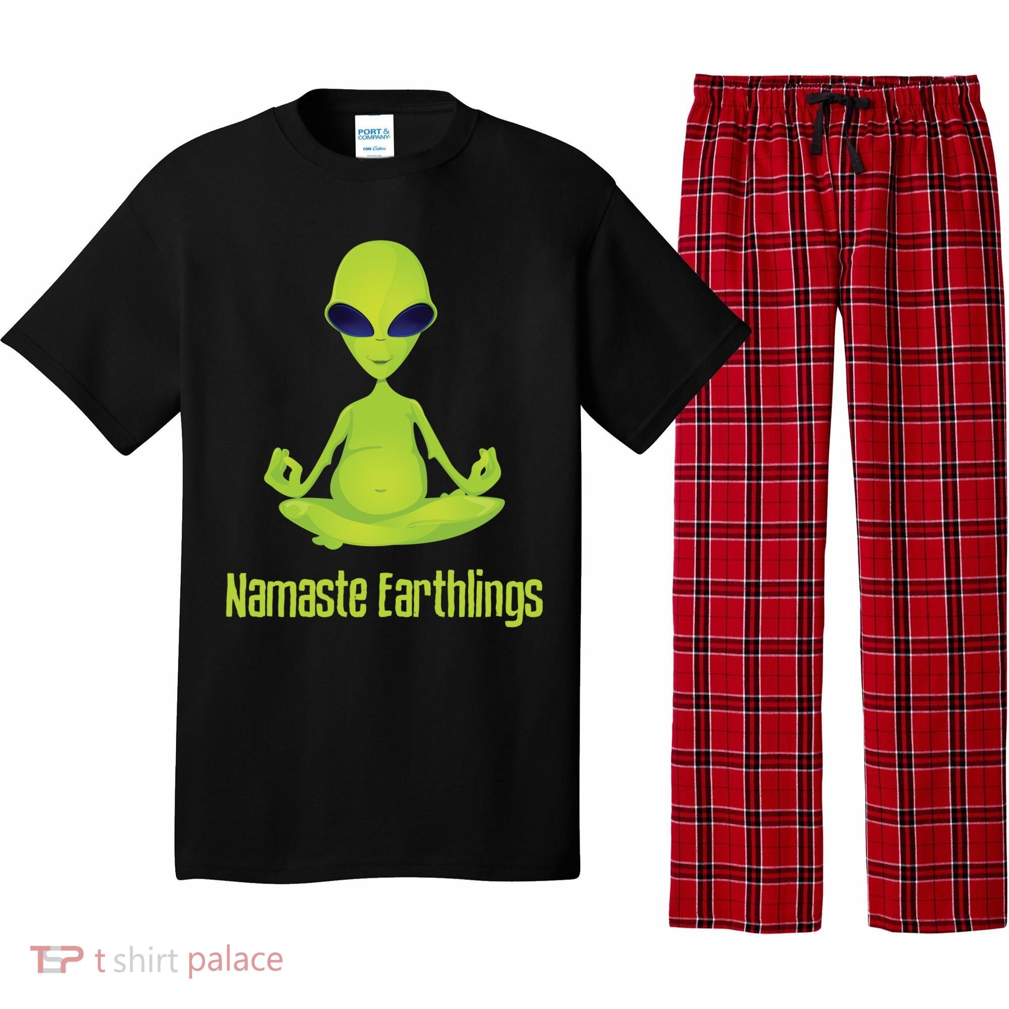 Alien Yoga Meditation Namaste Gift Pajama Set