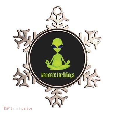 Alien Yoga Meditation Namaste Gift Ornament