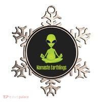 Alien Yoga Meditation Namaste Gift Ornament thumb 0
