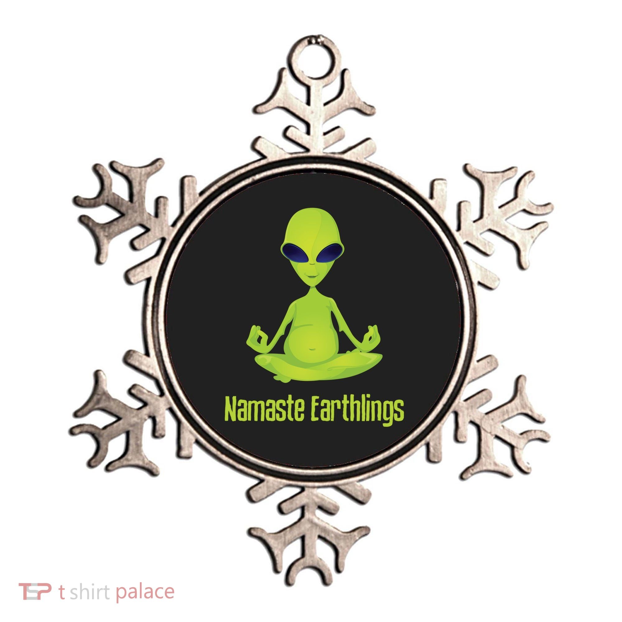 Alien Yoga Meditation Namaste Gift Ornament