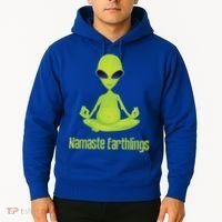 Alien Yoga Meditation Namaste Gift Hoodie thumb 2