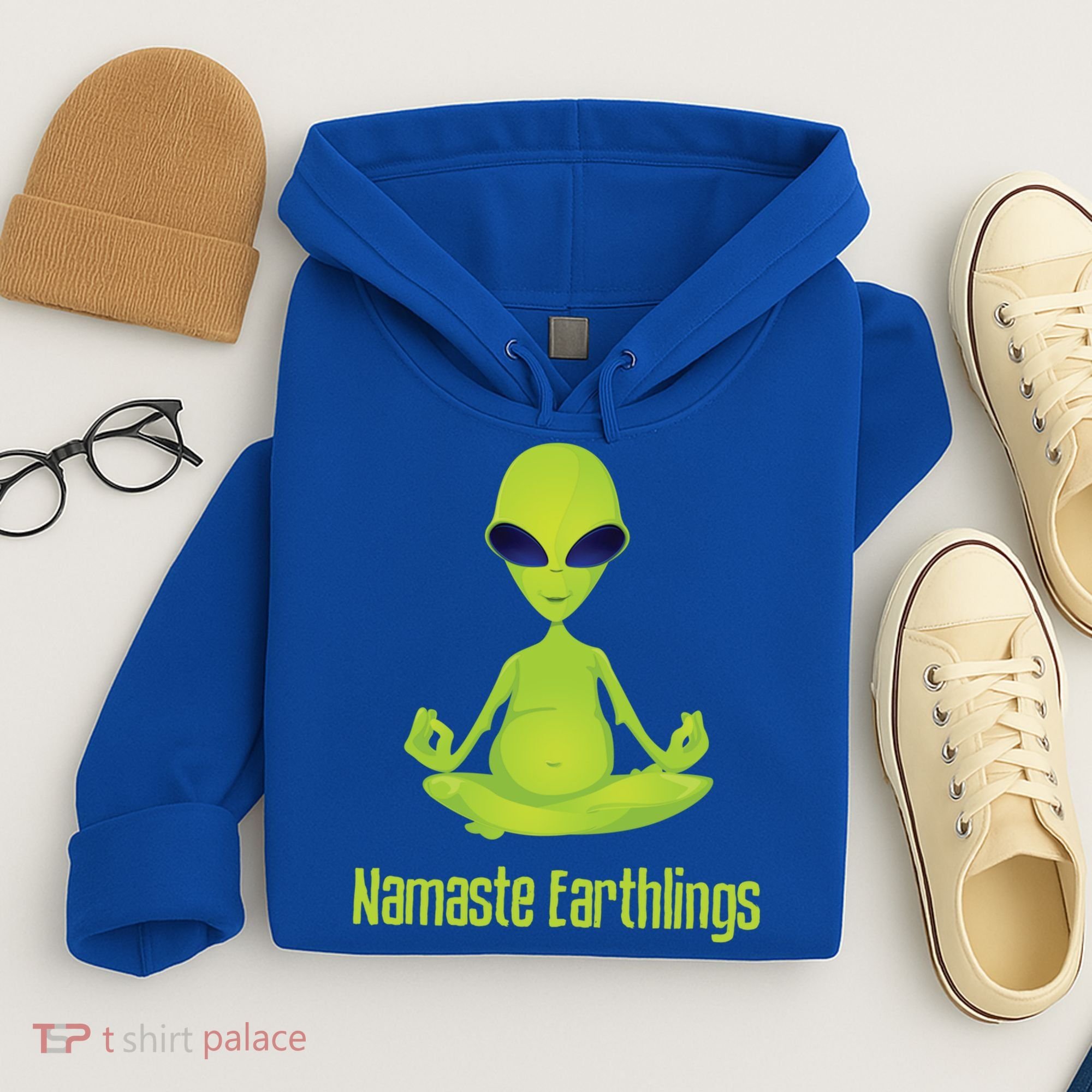 Alien Yoga Meditation Namaste Gift Hoodie