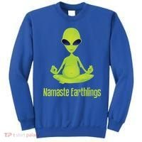 Alien Yoga Meditation Namaste Gift Sweatshirt thumb 0