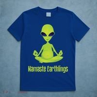 Alien Yoga Meditation Namaste Gift T-Shirt thumb 5