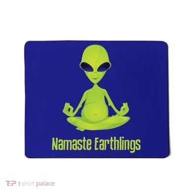 Alien Yoga Meditation Namaste Gift Mousepad