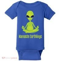Alien Yoga Meditation Namaste Gift Baby Bodysuit thumb 0