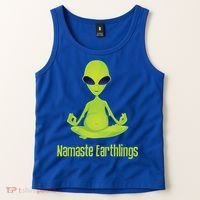 Alien Yoga Meditation Namaste Gift Tank Top thumb 2