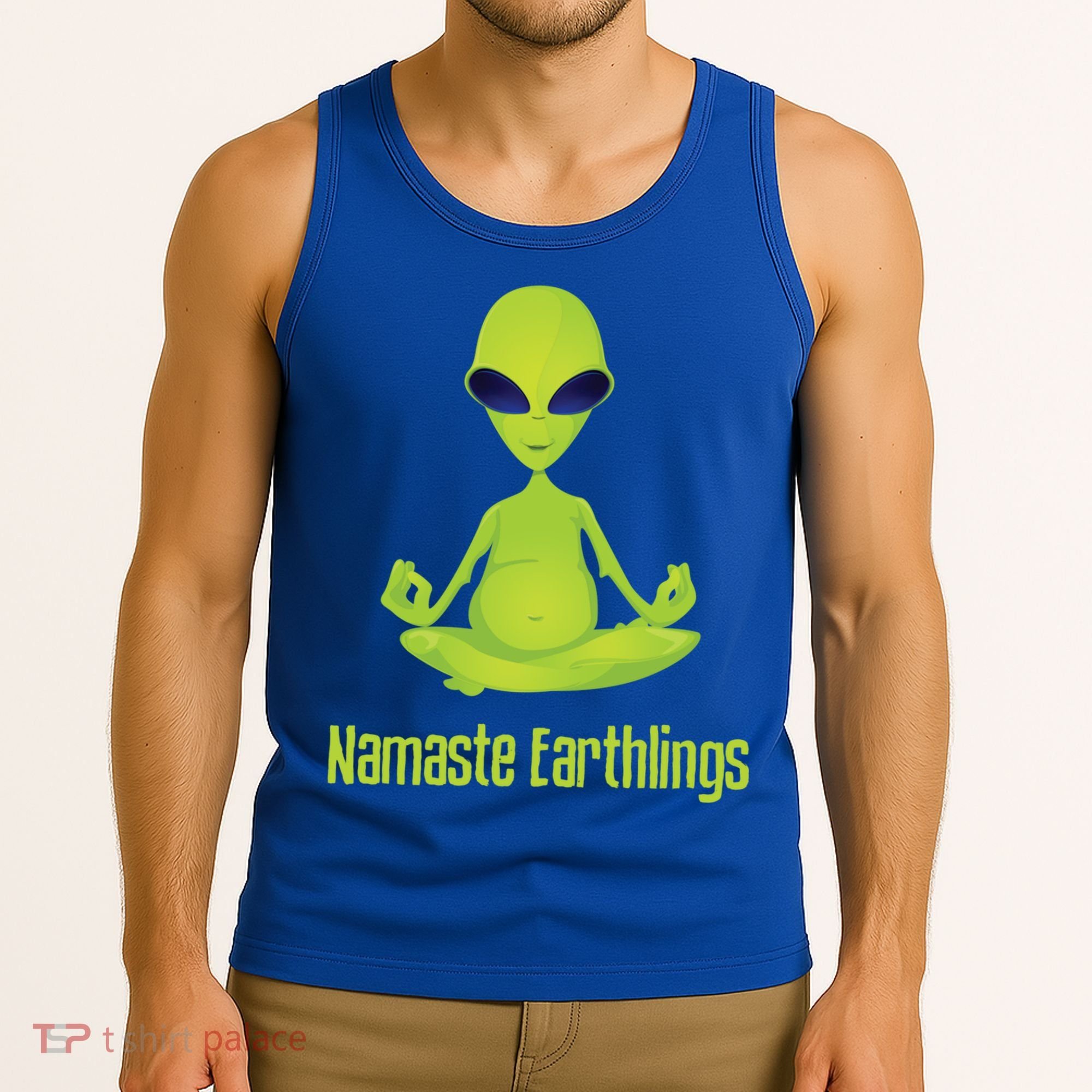 Alien Yoga Meditation Namaste Gift Tank Top