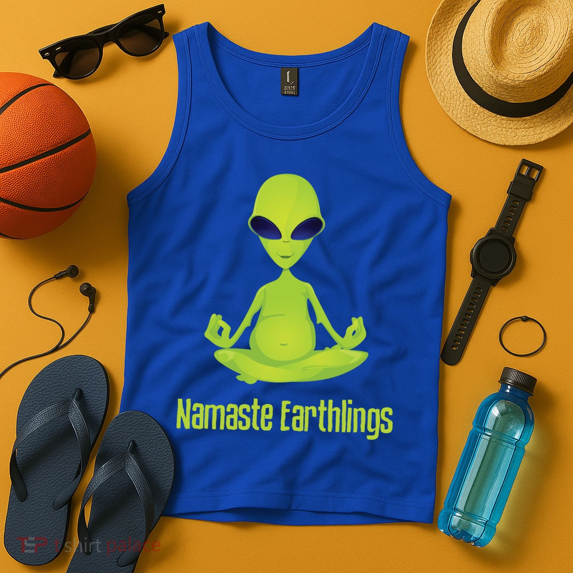 Alien Yoga Meditation Namaste Gift Tank Top