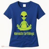 Alien Yoga Meditation Namaste Gift Women's T-Shirt thumb 0